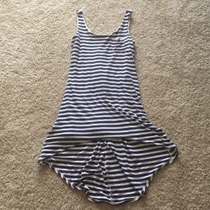 Blue and white strips dress